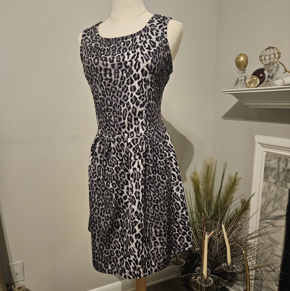 Leopard Skater Dress Dress 🐆